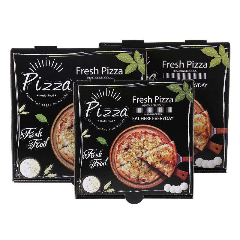 Maisto klasės logotipas gofruota prabangi picos dėžutė